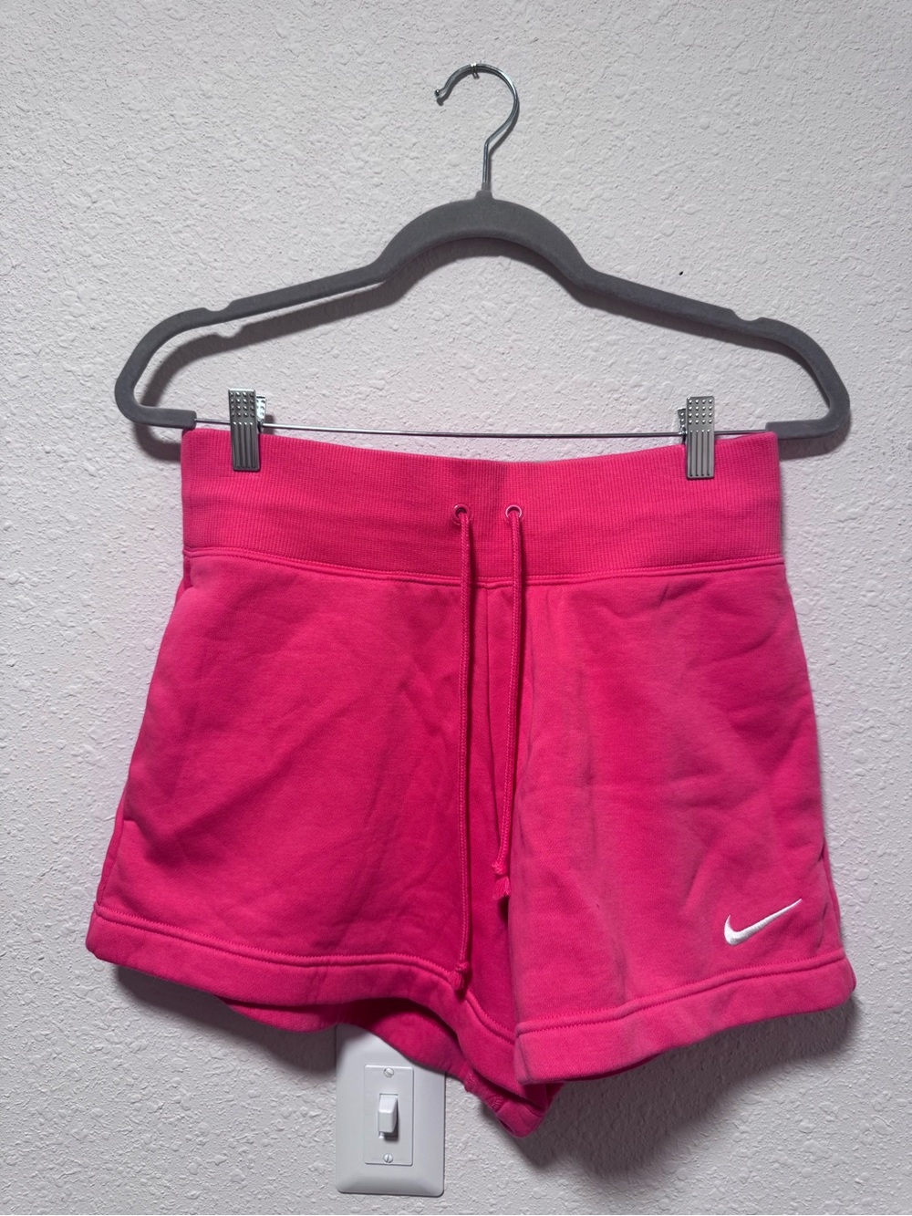 Nike Women's Hot Pink Drawstring Fleece Shorts